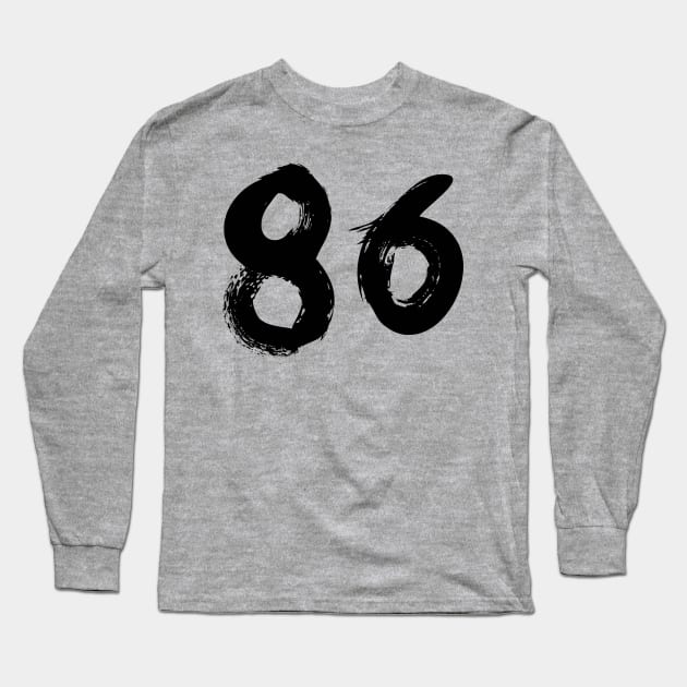 Number 86 Long Sleeve T-Shirt by Erena Samohai